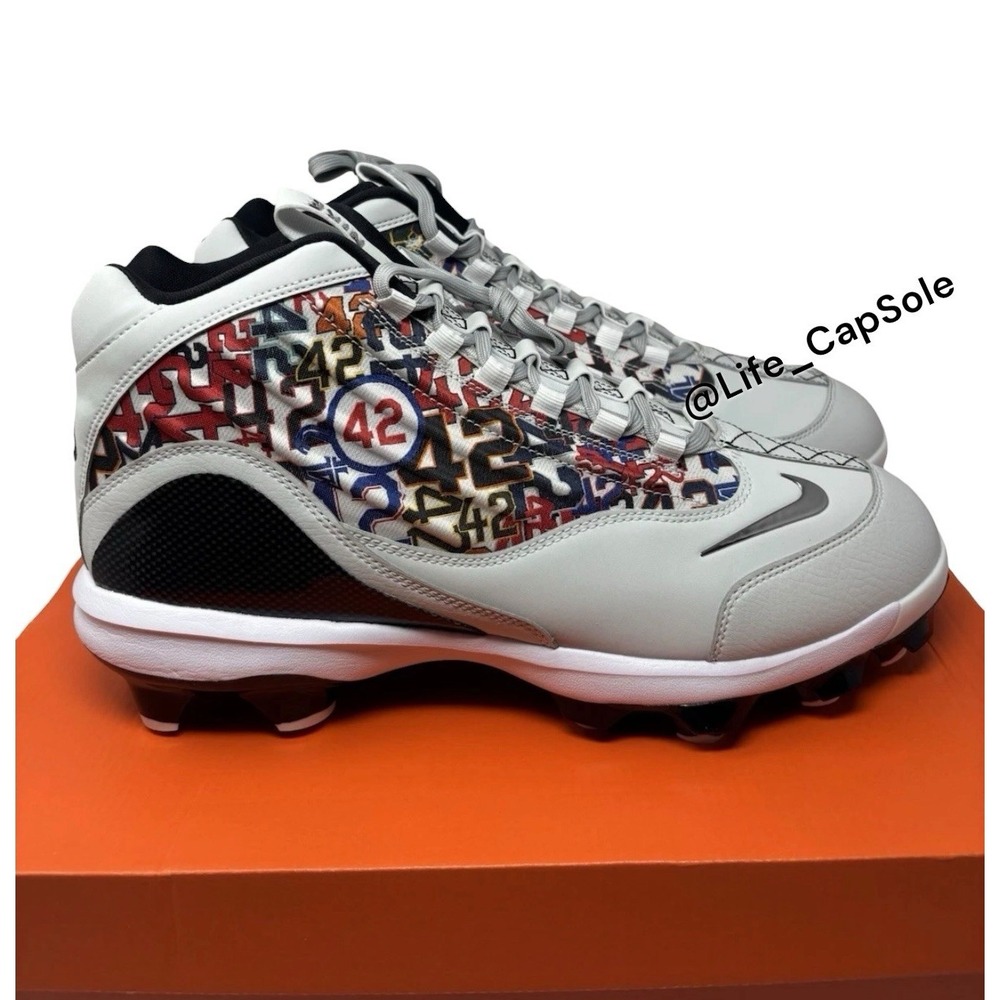 Size 12.5 Nike Griffey 2 MCS 'Jackie Robinson Day' HJ4509-001 Baseball Cleats